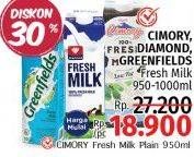 CIMORY/ DIAMONDS/ GREENFIELDS Fresh Milk 950-1000 mL