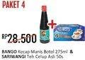 Promo Harga Bango Kecap Manis 275ml + Sariwangi Teh Celup Asli 50s  - Alfamart