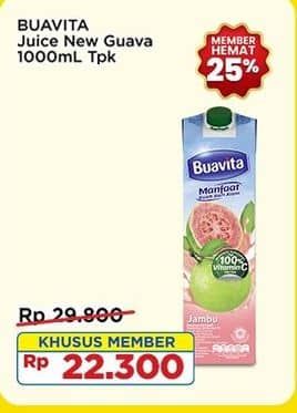 Promo Harga Buavita Fresh Juice Guava 1000 ml - Indomaret