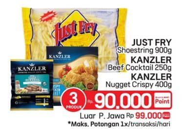 Promo Harga Just Fry French Fries + Kanzler Cocktail + Kanzler Nugget  - LotteMart