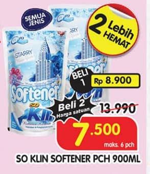 Promo Harga So Klin Softener All Variants 900 ml - Superindo