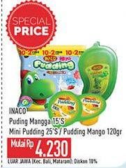 Promo Harga INACO Pudding Mangga 15s/ Mini Pudding 25s/ Mango 120gr  - Hypermart