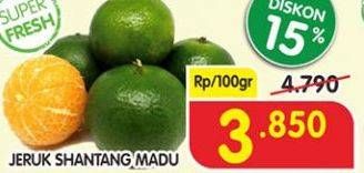 Promo Harga Jeruk Shantang Madu per 100 gr - Superindo