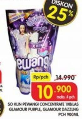 Promo Harga SO KLIN Pewangi Purple, Glam Dazzling 900 ml - Superindo