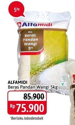 Promo Harga Alfamidi Beras Pandan Wangi 5000 gr - Alfamidi