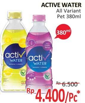 Promo Harga ACTIV WATER Minuman Isotonik + Multivitamin All Variants 380 ml - Alfamidi
