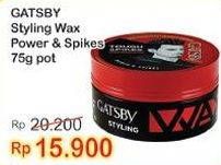 Promo Harga GATSBY Styling Wax Power Spike 75 gr - Indomaret