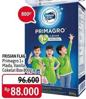 Promo Harga FRISIAN FLAG Primagro 1+ Vanilla, Madu, Cokelat 800 gr - Alfamidi