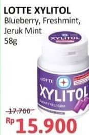 Promo Harga Lotte Xylitol Candy Gum Blueberry Mint, Fresh Mint, Jeruk Mint / Orange Mint 58 gr - Alfamidi