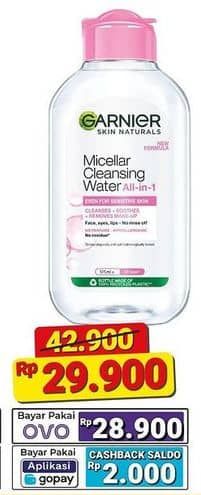 Promo Harga Garnier Micellar Water Pink, Vitamin C 125 ml - Alfamart