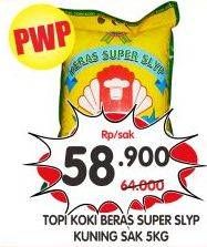 Promo Harga Topi Koki Beras  Super Slyp Kuning 5 kg - Superindo