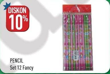 Promo Harga Pencil Set Fancy 12 pcs - Hypermart