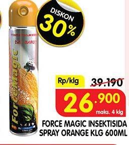 Promo Harga FORCE MAGIC Insektisida Spray Orange 600 ml - Superindo