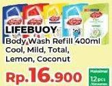 Promo Harga Lifebuoy Body Wash Cool Fresh, Mild Care, Total 10, Lemon Fresh, Coconut Fresh 400 ml - Yogya