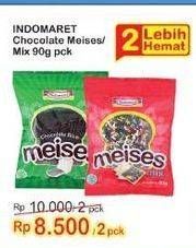 Promo Harga INDOMARET Meises Chocolate, Mix 90 gr - Indomaret