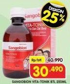 Promo Harga Sangobion Vita-Tonik Cranbery 250 ml - Superindo