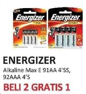 Promo Harga ENERGIZER Battery Alkaline E91 BP6 AA, E92 BP6 AAA 4 pcs - Yogya