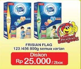 Promo Harga FRISIAN FLAG 123 Jelajah / 456 Karya All Variants per 2 box 800 gr - Indomaret