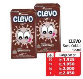 Promo Harga CLEVO Minuman Susu Chocolate 125 ml - Lotte Grosir