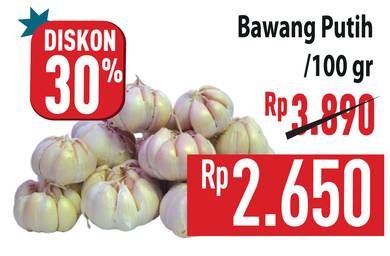 Promo Harga Bawang Putih per 100 gr - Hypermart