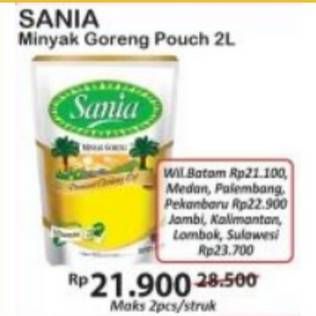 Promo Harga SANIA Minyak Goreng 2000 ml - Indomaret