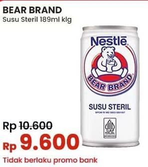 Promo Harga Bear Brand Susu Steril 189 ml - Indomaret