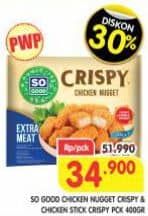 Promo Harga So Good Crispy Chicken Nugget Stick 400 gr - Superindo