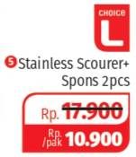 Promo Harga CHOICE L Scourer Stainless 2 pcs - Lotte Grosir