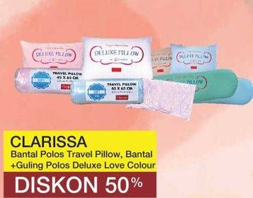 Promo Harga CLARISSA Bantal Polos Travel Pillow  - Yogya