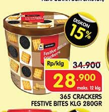 Promo Harga 365 Crackers Festive Bites 280 gr - Superindo