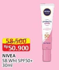 Promo Harga NIVEA Sun Face Serum Protect & White SPF 50+ Oil Control 30 ml - Alfamart