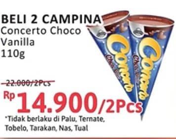 Promo Harga Campina Concerto Choco Vanila 110 ml - Alfamidi