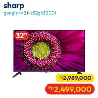Promo Harga Sharp  2T-C32GH3000I  - Hypermart