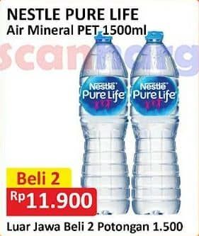 Promo Harga Nestle Pure Life Air Mineral 1500 ml - Alfamart