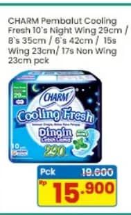 Promo Harga Charm Extra Comfort Cooling Fresh Wing 29cm, Wing 35cm, Wing 42cm, Wing 23cm, NonWing 23cm 6 pcs - Indomaret