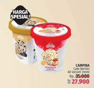 Promo Harga CAMPINA Ice Cream Cake Series All Variants 350 ml - LotteMart