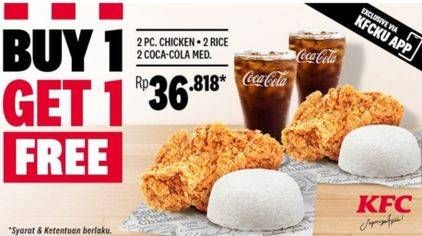 Promo Harga KFC BOGO KFCKU Appss  - KFC