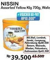 Promo Harga NISSIN Assorted Biscuits Yellow 700 gr - Alfamart
