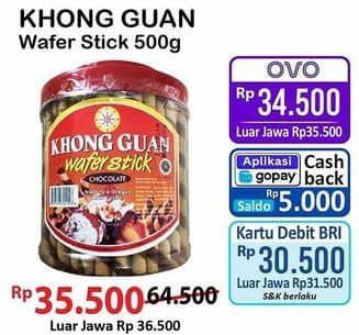 Promo Harga Khong Guan Wafer Stick Chocolate 500 gr - Alfamart