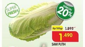 Promo Harga Sawi Putih per 100 gr - Superindo