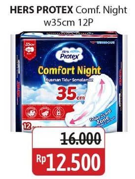 Promo Harga Hers Protex Comfort Night Wing 35cm 12 pcs - Alfamidi