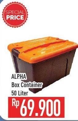 Promo Harga ALPHA Box Container 50 ltr - Hypermart