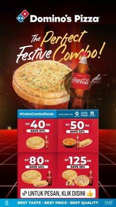 Promo Harga Save up to 125rb  - Domino Pizza