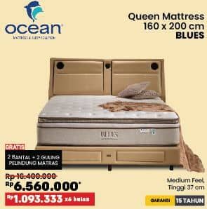Promo Harga Ocean Blues Queen Mattress 160 X 200 Cm  - COURTS