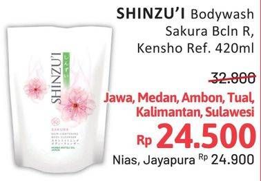 Promo Harga Shinzui Body Cleanser Kensho, Sakura 420 ml - Alfamidi