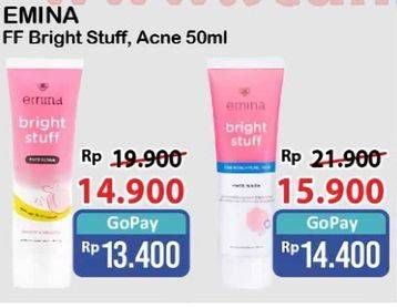 Promo Harga Emina Bright Stuff Face Wash Acne Prone Skin 50 ml - Alfamart