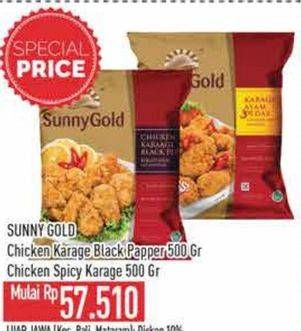 Promo Harga Sunny Gold Chicken Karaage Black Pepper, Spicy 500 gr - Hypermart