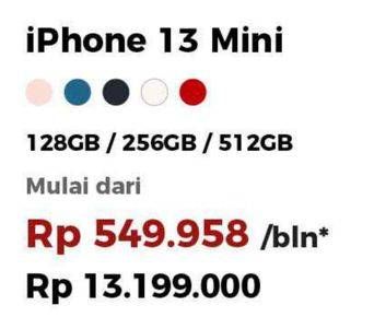 Promo Harga APPLE iPhone 13 Mini 256 GB, 512 GB, 128 GB  - Erafone