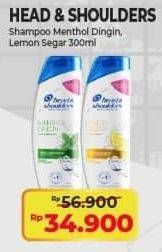 Promo Harga Head & Shoulders Shampoo Cool Menthol, Lemon Fresh 300 ml - Alfamart