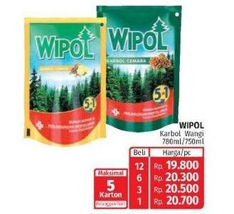 Promo Harga WIPOL Karbol Wangi 750 ml - Lotte Grosir